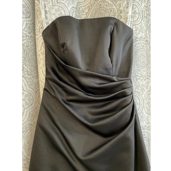 David's Bridal Black Bridesmaid Dress Size 2 - Picture 2 of 3